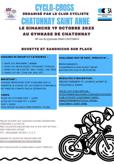 Cyclo-cross Chatonnay Saint-Anne