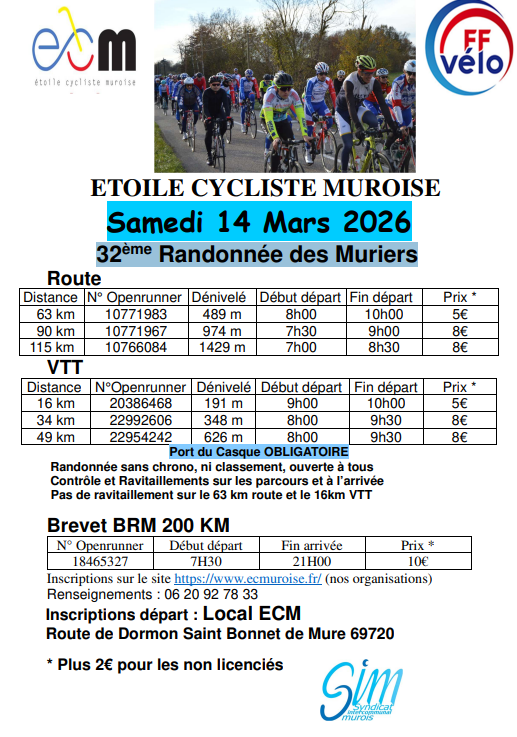 32ème Randonnée des Muriers