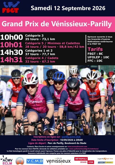 32ème Grand Prix de Parilly - Métropole de Lyon